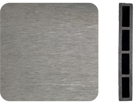 Szálcsiszolt WPC kerítés világos antracit