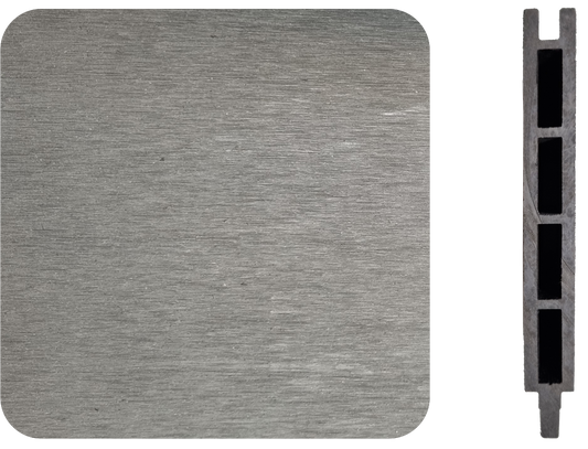 Zárt WPC kerítés léc világos antracit