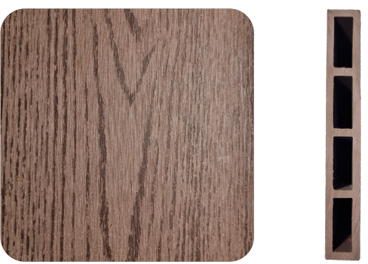 Faerezetes WPC kerítés barna